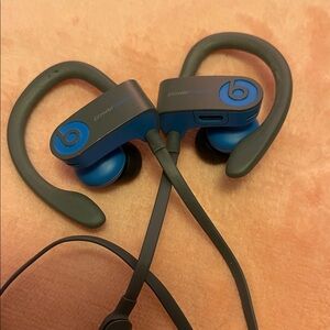 Beats Powerbeats Wireless Earphones - Blue and Black